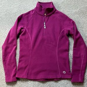 Mountain Hardwear Women's Half-Zip Fleece Size Small Berry Purple